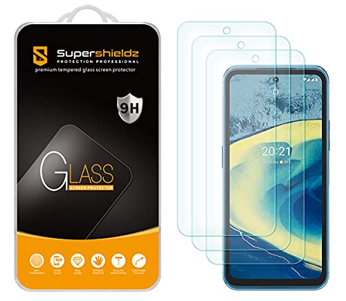 Supershieldz Displayschutzfolie aus gehärtetem Glas für Nokia XR20, kratzfest, blasenfrei, 3 Stück von Supershieldz