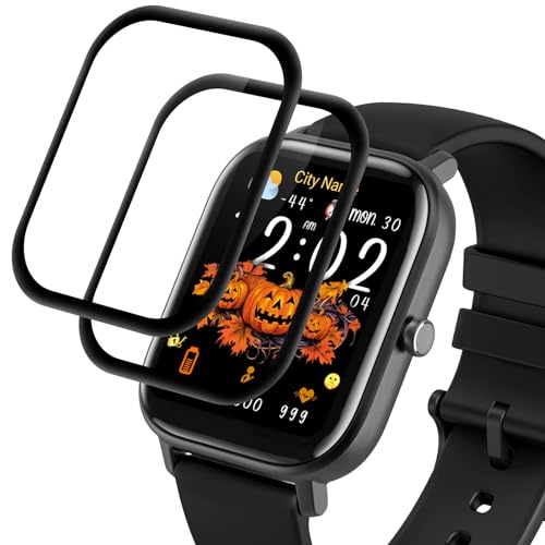 Supershieldz Panzer Schutz Glas Kompatibel mit Amazfit GTS 2 mini, Panzer Schutzfolie für GTS 2 mini, 3D-Vollständige Glasfolie, HD Displayschutz, Anti-Bläschen, 9H Härte - 2 Stück von Supershieldz