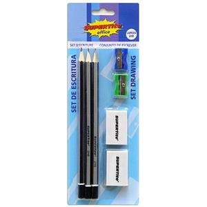 Supertite Schul-Set Bleistift/Radiergummi/Anspitzer von Supertite