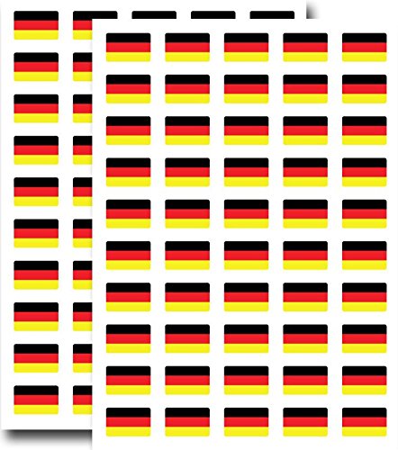 Packung mit 90, 31x20mm, Deutschland-Flaggen-Aufkleber deutschen Selbstklebeetiketten von Supertogether