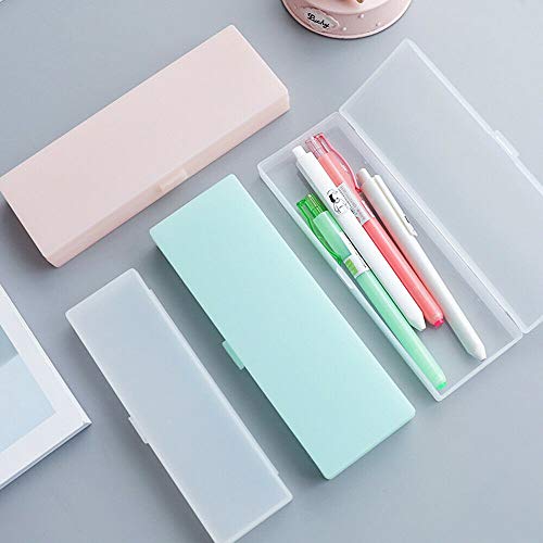 SUPERTOOL 1 Packung Kunststoff Federmäppchen Stift Bleistift Box Stifthalter Box Organizer Schulbedarf Bleistift Box für Studenten (Minzgrün, Groß) von Supertool