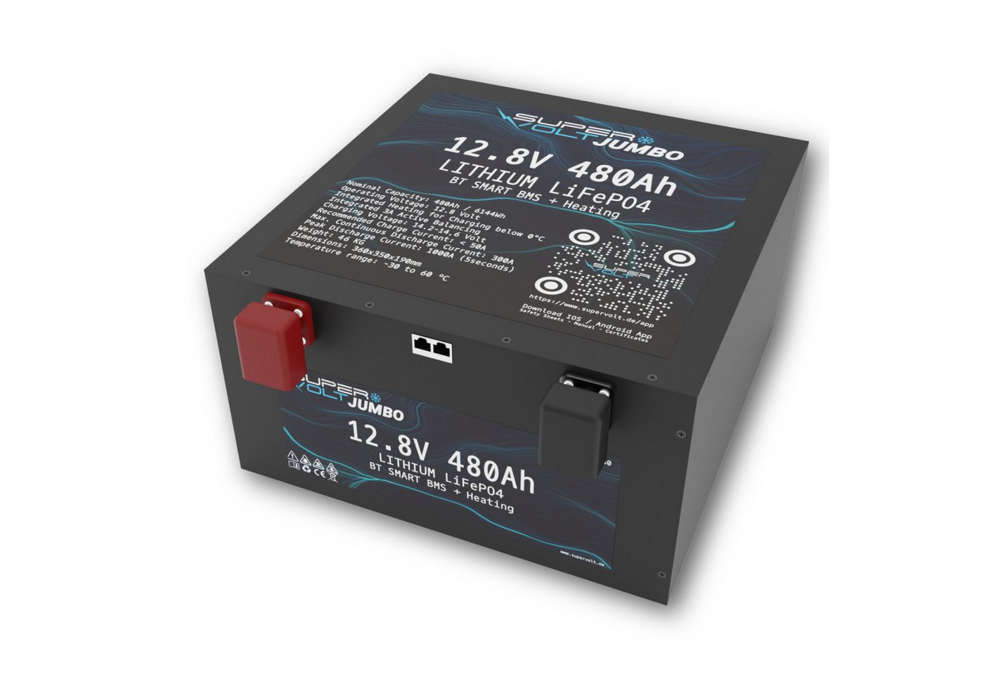 Supervolt Supervolt Jumbo 12,8V 480Ah Untersitzbatterie mit Heizung Bluetooth Batterie von Supervolt