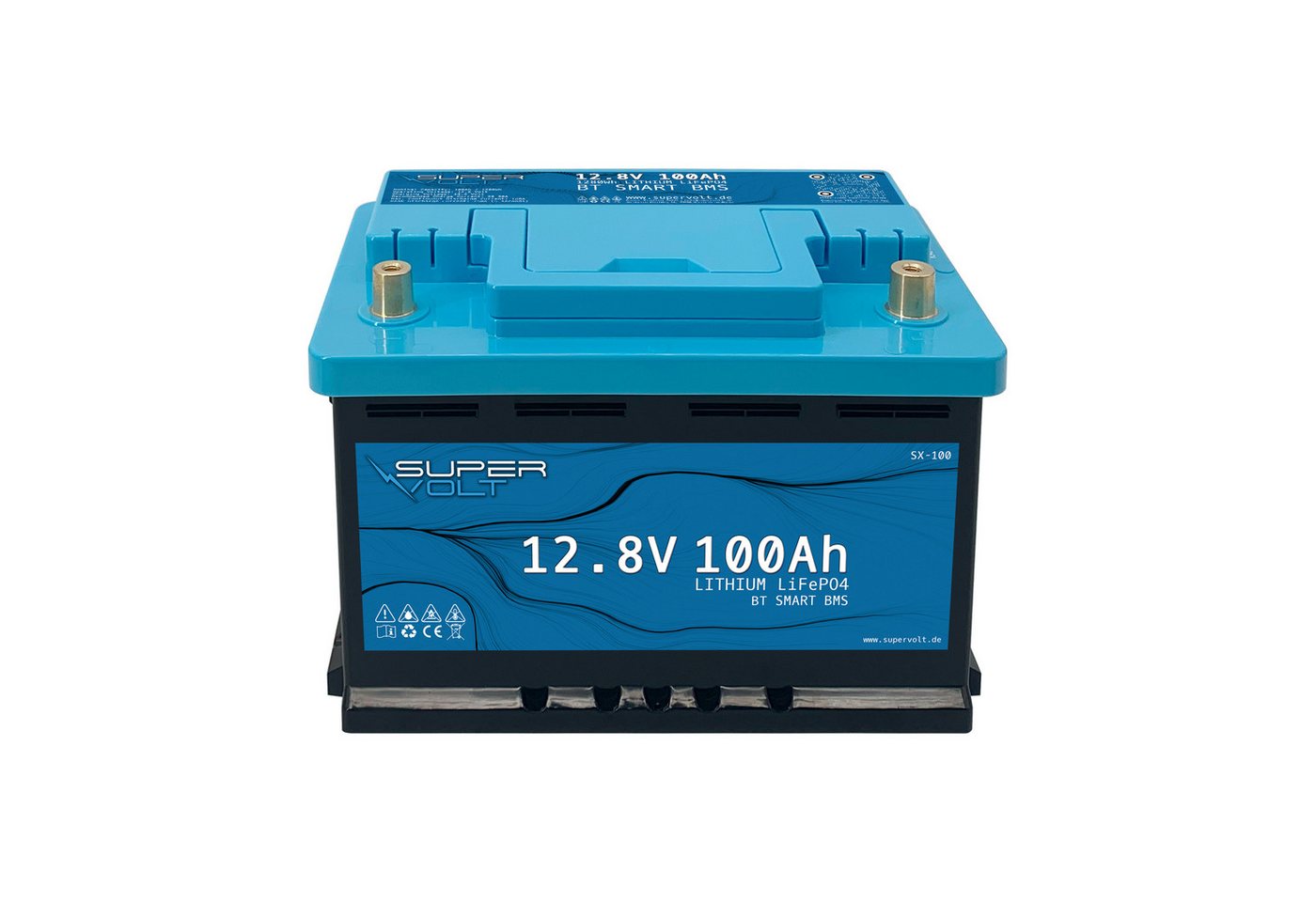Supervolt Supervolt LiFePO4 100Ah 12.8V mit Bluetooth BMS Batterie Supervolt Supervolt LiFePO4 100Ah 12.8V mit Bluetooth BMS Batterie von Supervolt