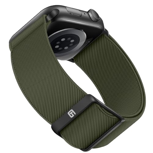 Suphart Kompatibel mit Apple Watch Armband 41mm 40mm 38mm für Damen Herren Verstellbares Nylon Sport Armbänder Entworfen für Apple Watch SE Serie 9 8 7 6 5 4 3 2 1, Armeegrün von Suphart