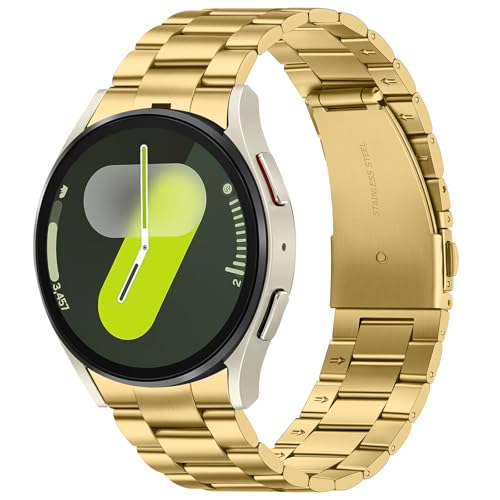 Suphart Metallband Kompatibel mit Samsung Galaxy Watch 7 6 5 4 FE Armband 44mm 40mm, Kein Gap-Ersatzarmbänder für Galaxy Watch 6 Classic 47mm 43mm/5 Pro 45mm, Gold Suphart Metallband Kompatibel mit Samsung Galaxy Watch 7 6 5 4 FE Armband 44mm 40mm, Kein Gap-Ersatzarmbänder für Galaxy Watch 6 Classic 47mm 43mm/5 Pro 45mm, Gold von Suphart