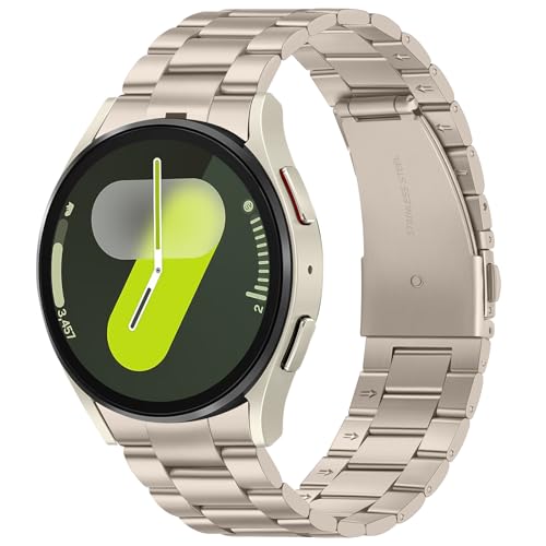 Suphart Metallband Kompatibel mit Samsung Galaxy Watch 7 6 5 4 FE Armband 44mm 40mm, Kein Gap-Ersatzarmbänder für Galaxy Watch 6 Classic 47mm 43mm/5 Pro 45mm, Polarstern Suphart Metallband Kompatibel mit Samsung Galaxy Watch 7 6 5 4 FE Armband 44mm 40mm, Kein Gap-Ersatzarmbänder für Galaxy Watch 6 Classic 47mm 43mm/5 Pro 45mm, Polarstern von Suphart