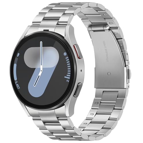 Suphart Metallband Kompatibel mit Samsung Galaxy Watch 7 6 5 4 FE Armband 44mm 40mm, Kein Gap-Ersatzarmbänder für Galaxy Watch 6 Classic 47mm 43mm/5 Pro 45mm, Silber Suphart Metallband Kompatibel mit Samsung Galaxy Watch 7 6 5 4 FE Armband 44mm 40mm, Kein Gap-Ersatzarmbänder für Galaxy Watch 6 Classic 47mm 43mm/5 Pro 45mm, Silber von Suphart
