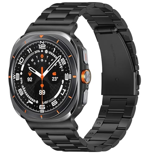 Suphart Metallband Kompatibel mit Samsung Galaxy Watch Ultra Armband 47mm, Kein Gap-Ersatzarmbänder für Galaxy Watch Ultra 47mm, Schwarz Suphart Metallband Kompatibel mit Samsung Galaxy Watch Ultra Armband 47mm, Kein Gap-Ersatzarmbänder für Galaxy Watch Ultra 47mm, Schwarz von Suphart