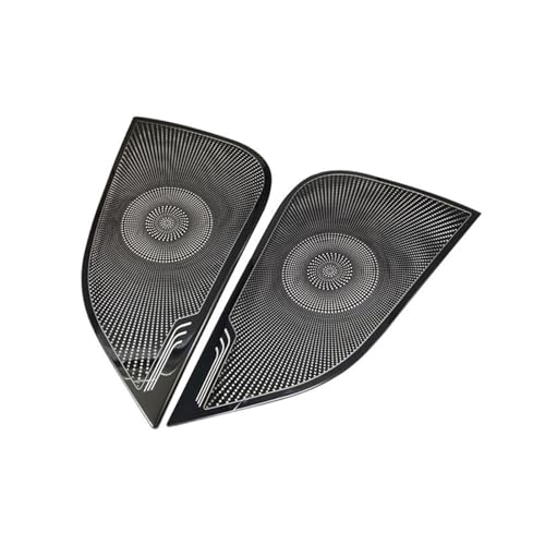 2 Stück Autolautsprecher Grill Mesh Cover Sound Zierrahmen for Modell 3 2021(Front Door) von Supkancl