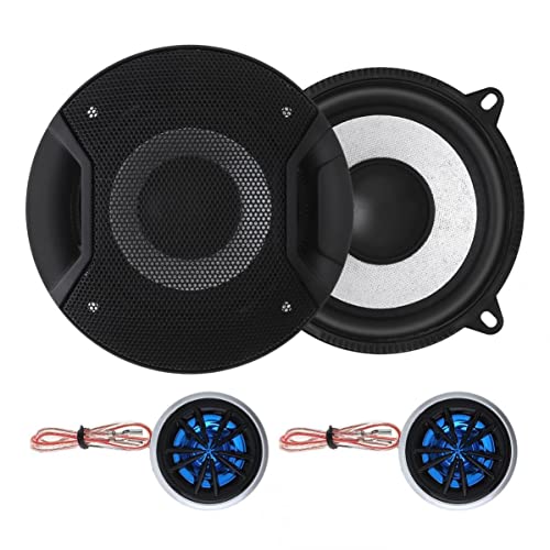 2 stücke 4 5 Zoll HiFi Auto Komponente Lautsprecher System Auto Stereo Audio Auto Koaxiallautsprecher Set Lautsprecher Mit Hochtöner Frequenzweiche(4 Inch 120W) von Supkancl