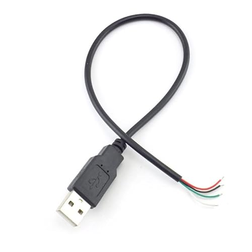 Supkancl 1m 2m 2-Pin 4-Pin USB 2.0 A Buchse Männlich Klinke Power Charge Ladekabel Deta Kabel Verlängerungskabel Stecker DIY 5V Adapter(USB Male 2pin,200cm) von Supkancl