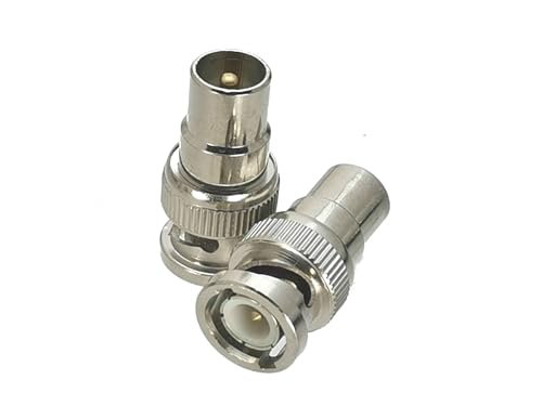 2 Stück Stecker BNC auf IEC PAL DVB-T Stecker & Buchse Gerade RF Adapter Konverter Koaxial(Type 1) von Supkancl