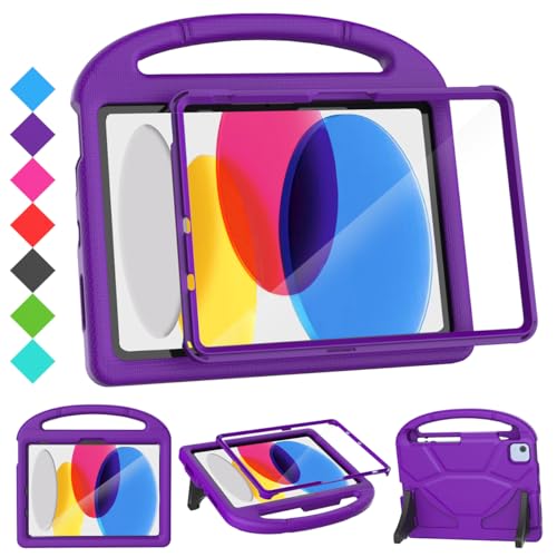 SUPLIK iPad 10. Generation Hülle für Kinder, iPad 11 Zoll 2022 Hülle mit Displayschutzfolie, langlebiger, stoßfester Griff, Kinderabdeckung mit Stifthalter für Apple iPad 10. Generation, Violett SUPLIK iPad 10. Generation Hülle für Kinder, iPad 11 Zoll 2022 Hülle mit Displayschutzfolie, langlebiger, stoßfester Griff, Kinderabdeckung mit Stifthalter für Apple iPad 10. Generation, Violett von Suplik