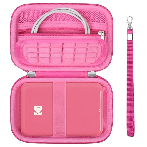 Supmay Hartschalen-Tragetasche für Kodak Step Sofort-Smartphone-Fotodrucker – tragbarer Mini-Farb-Mobildrucker, Reißverschluss-Netztasche für USB-Kabel, Fotopapier, Rosa Supmay Hartschalen-Tragetasche für Kodak Step Sofort-Smartphone-Fotodrucker – tragbarer Mini-Farb-Mobildrucker, Reißverschluss-Netztasche für USB-Kabel, Fotopapier, Rosa von Supmay
