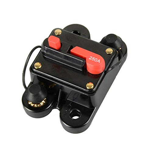 Supmico 12V 250A Kfz Audio Inline Leistungsschalter Sicherungshalter Schutz Stereo Sicherung zurücksetzen Reset Schnell von Supmico