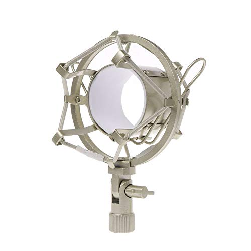Supmico Mikrofon Stoßdämpferhalterung Mikrofonspinne Mikrofonhalter Halterung Kondensatormikrofon Vibrationsgesichert mit 44mm-50mm Durchmesser Silber Supmico Mikrofon Stoßdämpferhalterung Mikrofonspinne Mikrofonhalter Halterung Kondensatormikrofon Vibrationsgesichert mit 44mm-50mm Durchmesser Silber von Supmico