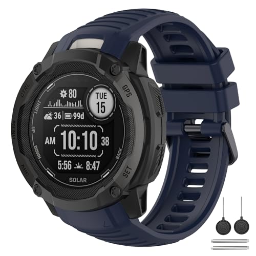 Supore Armband für Garmin Instinct 2X, Sport Uhrenarmband, Silikon Armbänder für Garmin Instinct 2X Solar, Tactical mit Anpassungswerkzeug von Supore