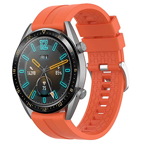 Supore Armband kompatibel mit Huawei Watch GT2 46 mm/Watch GT 46 mm/Watch GT Active/Watch 2 Pro/Honor Watch Magic/Galaxy Watch 46 mm/Gear S3/Gear 2, Armband aus Silikon, 22 mm von Supore