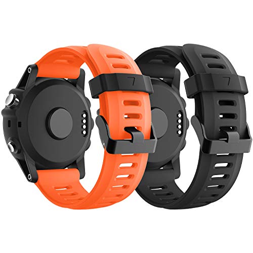 Supore Fenix 3/Fenix 5X/Fenix 6X/Fenix 7X Sportuhr Armband Silikon Sportarmband Uhr Armband Ersatzarmband mit Werkzeug für Garmin Fenix 3 / Fenix 3 HR GPS Smartuhr von Supore