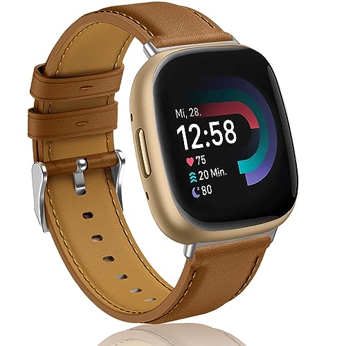 Supore Kompatibel Mit Fitbit Versa 4/3 Und Sense/Sense 2 - Weiches Leder Armband Für Herren Und Damen Supore Kompatibel Mit Fitbit Versa 4/3 Und Sense/Sense 2 - Weiches Leder Armband Für Herren Und Damen von Supore