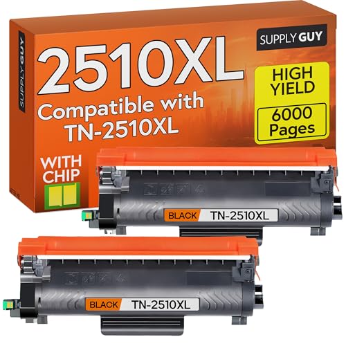 Supply Guy TN2510XL TN-2510XL Toner Kompatibel mit Brother TN-2510 XL für Brother HL-L2400DW HL-L2400DWE MFC-L2800DW DCP-L2627DW MFC-L2827DW MFC-L2860DW MFC-L2860DWE MFC-L2835DW DCP-L2620DW 2x Schwarz von Supply Guy
