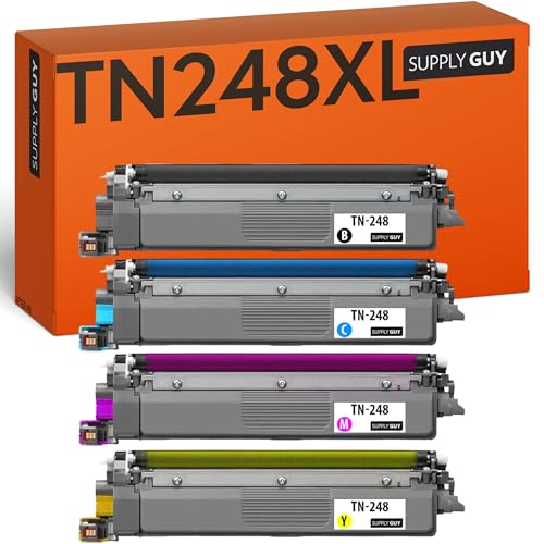 Supply Guy TN248XL Toner Kompatibel mit Brother TN-248XL für Brother MFC-L3760CDW, MFC-L3740CDW, DCP-L3560CDW, DCP-L3520CDW, MFC-L3740CDWE, MFC-L3740CDWE, HL-L3220CW, MFC-L8390CDW Multipack 4 Toner von Supply Guy