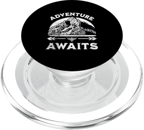 Das Abenteuer erwartet Lustiges Bergcamping-Abenteuer, Wanderer, Herren PopSockets PopGrip für MagSafe Das Abenteuer erwartet Lustiges Bergcamping-Abenteuer, Wanderer, Herren PopSockets PopGrip für MagSafe von Support USA National Parks Conservation Apparel