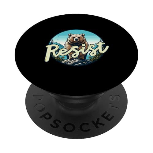 Resist Save Our National Parks Bear Herren Damen Mädchen Jungen PopSockets Klebender PopGrip von Support USA National Parks Conservation Apparel