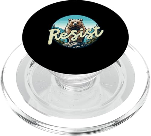 Resist Save Our National Parks Bear Herren Damen Mädchen Jungen PopSockets PopGrip für MagSafe von Support USA National Parks Conservation Apparel