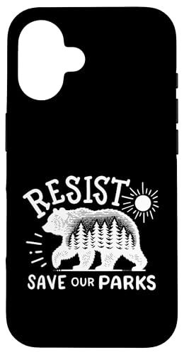 Resistant Save Our Parks Bear Nature USA-Nationalparks werden unterstützt Hülle für iPhone 16 von Support USA National Parks Conservation Apparel