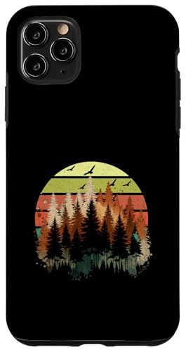 Retro Wald Bäume Wandern Camping Wanderer Männer Frauen Kinder Hülle für iPhone 11 Pro Max Retro Wald Bäume Wandern Camping Wanderer Männer Frauen Kinder Hülle für iPhone 11 Pro Max von Support USA National Parks Conservation Apparel