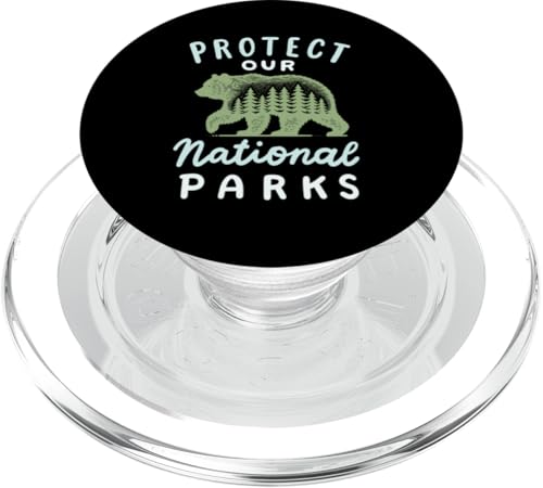 Schützen Sie unsere Nationalparks in der Nähe von USA Nature Hiking Camping PopSockets PopGrip für MagSafe von Support USA National Parks Conservation Apparel