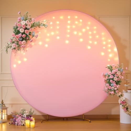 Runde Hintergrundabdeckung mit Lichterkette, für Kreisbogenständer, runde Hintergrundabdeckungen mit LED-Lichterkette für Hochzeit, Babyparty, Mädchen, Geburtstag, Party, Fotoshooting, Fotografie Runde Hintergrundabdeckung mit Lichterkette, für Kreisbogenständer, runde Hintergrundabdeckungen mit LED-Lichterkette für Hochzeit, Babyparty, Mädchen, Geburtstag, Party, Fotoshooting, Fotografie von Suppromo