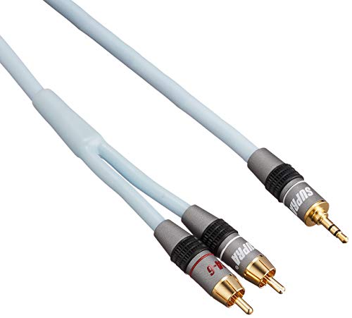Supra Cables Biline MP Analoge Verbindungskabel 3,5mm Klinke zu RCA 1 m von Supra Cables