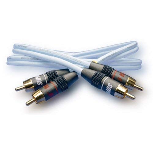 Supra Cables Dual RCA HiFi Kabel/Dual 2 RCA - 2 RCA mit RCA 6 Stecker (0,5 m) von Supra Cables