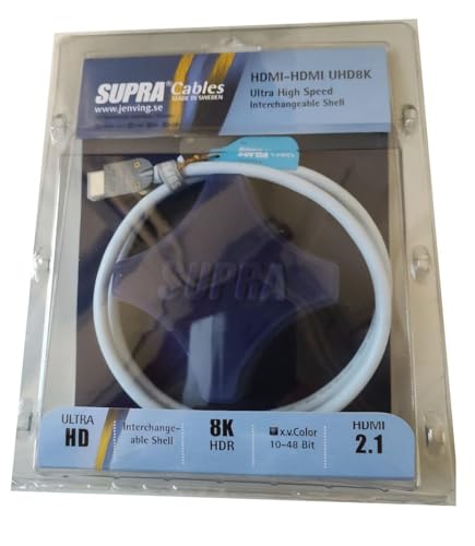 Supra Cables HDMI Ice Blue 8K UHD with Ethernet 1,5 m Supra Cables HDMI Ice Blue 8K UHD with Ethernet 1,5 m von Supra