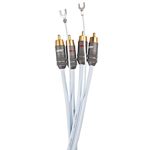 Supra Cables Phono-Kabel 1,5 Meter RCA-SC, 6-polig, Carbon / Nylon, für Plattenspieler & Verstärker/Receiver von Supra Cables