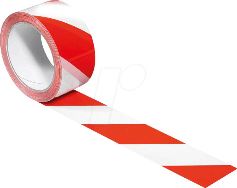 SUPRA PP RT/WS - Warnklebeband rot/weiß 66m x 50 mm von Supra