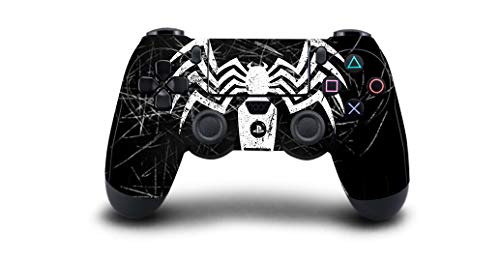 PS4 Controller Vinyl Sticker Decal Skin Wrap Scratch Protection - Black Venom Spider Logo Design - PlayStation 4 Controller von Supreme Skinz