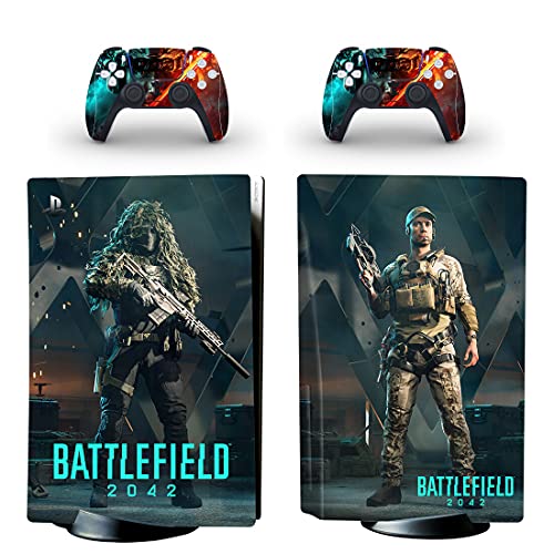 PS5 Disc Edition Battlefield 2042 Console Skin, Wrap, Decal, Vinyl, Sticker, Faceplate - Console and 2 Controllers - Protective Cover PlayStation 5 DISC PS5 Disc Edition Battlefield 2042 Console Skin, Wrap, Decal, Vinyl, Sticker, Faceplate - Console and 2 Controllers - Protective Cover PlayStation 5 DISC von Supreme Skinz