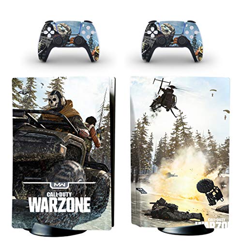 PS5 Disc Edition Call of Duty Warzone Console Skin, Decal, Vinyl, Sticker, Faceplate - Console and 2 Controllers - Protective Cover New PlayStation 5 DISC von Supreme Skinz