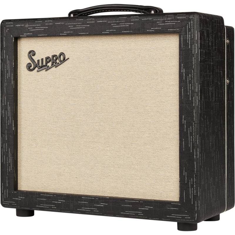 (B-Ware) Supro 1612RT Amulet 1x10 Black Scandia 15W Guitar Amplifier Head with Reverb and Tremolo von Supro