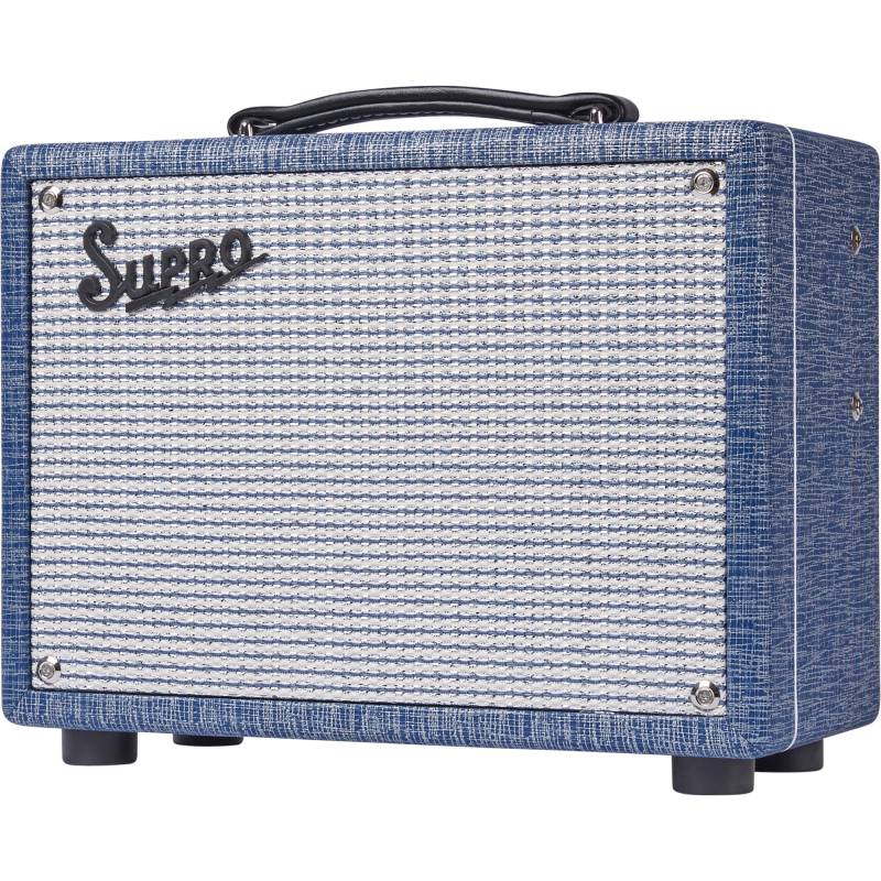 Supro 1605RJ &apos;64 Reverb Blue Rhino Hide Combo Guitar Amplifier von Supro