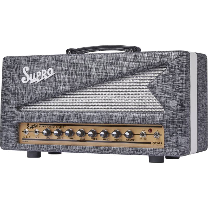 Supro 1696RTH Black Magick Reverb Head Black Rhino 25W Guitar Amplifier Head with Reverb and Tremolo von Supro