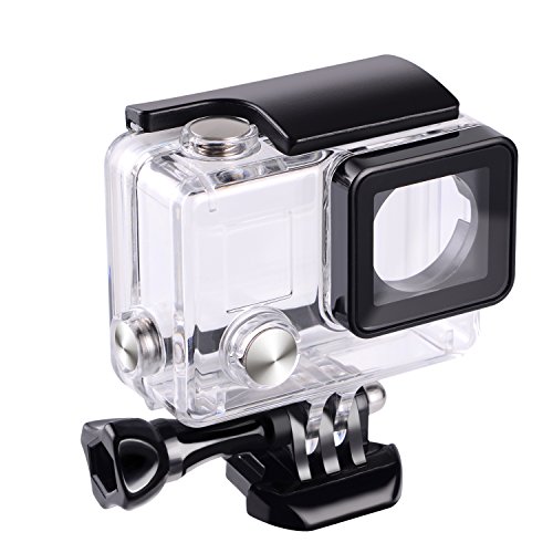 SupTig Wasserdichte Schutzhülle für GoPro Hero 4, 3+, 3, für Verwendung der Sport-Kamera bis 45 m unter Wasser von Suptig