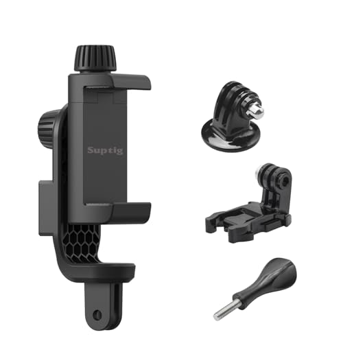 Suptig Handyhalterung für Stativ, Action-Kamera-Stativhalterung, Adapter, kompatibel für iPhone, Gopro, DJI Action, Insta 360, Akaso, Mikrofon, LED-Lichtfotografie-Zubehör Suptig Handyhalterung für Stativ, Action-Kamera-Stativhalterung, Adapter, kompatibel für iPhone, Gopro, DJI Action, Insta 360, Akaso, Mikrofon, LED-Lichtfotografie-Zubehör von Suptig