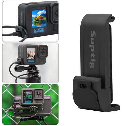 Suptig Verbesserte Akku-Türabdeckung, Ersatz-Seitentür für GoPro Hero 13 Hero 12 Hero 11 Hero 10 Hero 9, wasserdicht schneebeständig IPX 6 wasserdicht von Suptig