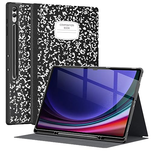 Supveco Hülle für Samsung Galaxy Tab S9/S8 Ultra 14,6 Zoll mit S-Stifthalter, [Auto Wake/Sleep], Premium Folio Stand Case mit weicher TPU Rückseite Cover für Galaxy Tab S9/S8 Ultra von Supveco