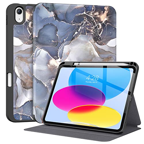 Supveco Schutzhülle für iPad (A16) 11. Generation 11 Zoll (2025), iPad 10. Generation 11 Zoll (2022) mit Stifthalter, automatische Wake/Sleep-Funktion, Premium-Folio-Schutzhülle mit weicher von Supveco