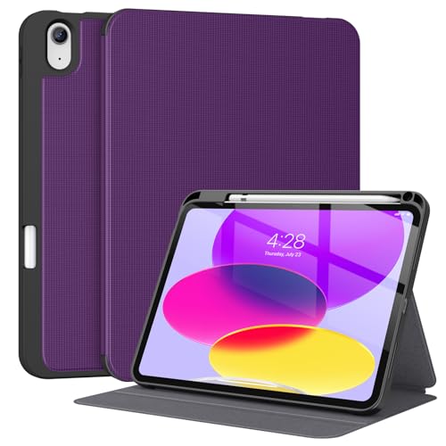 Supveco Schutzhülle für iPad (A16) 11. Generation 11 Zoll (2025), iPad 10. Generation 11 Zoll (2022) mit Stifthalter, automatische Wake/Sleep-Funktion, Premium-Folio-Schutzhülle mit weicher von Supveco
